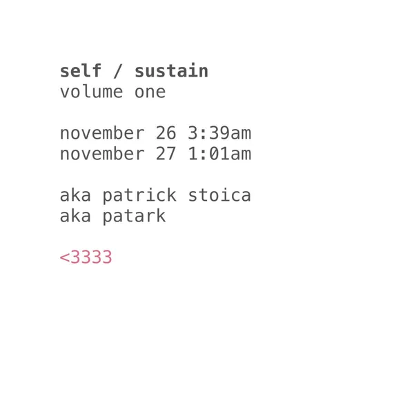 self / sustain cover art